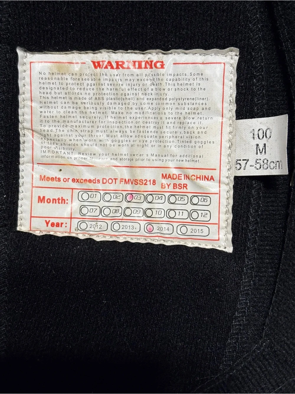 HCI-100 Half Helmet Size Medium